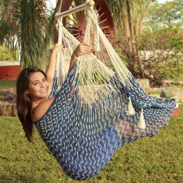 Favorit hængekøjestol med 2 farver i fleksibelt net - Populær