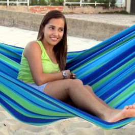 AQUA Green Hængekøje med rundstokke